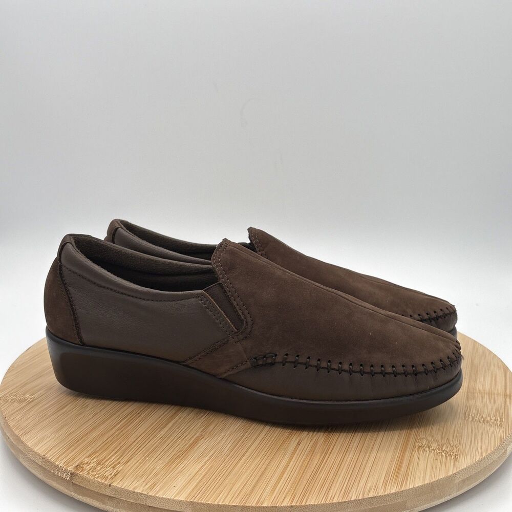 SAS Dream Loafers Women’s 8N Brown Suede Slip On Comfort Shoes moc style